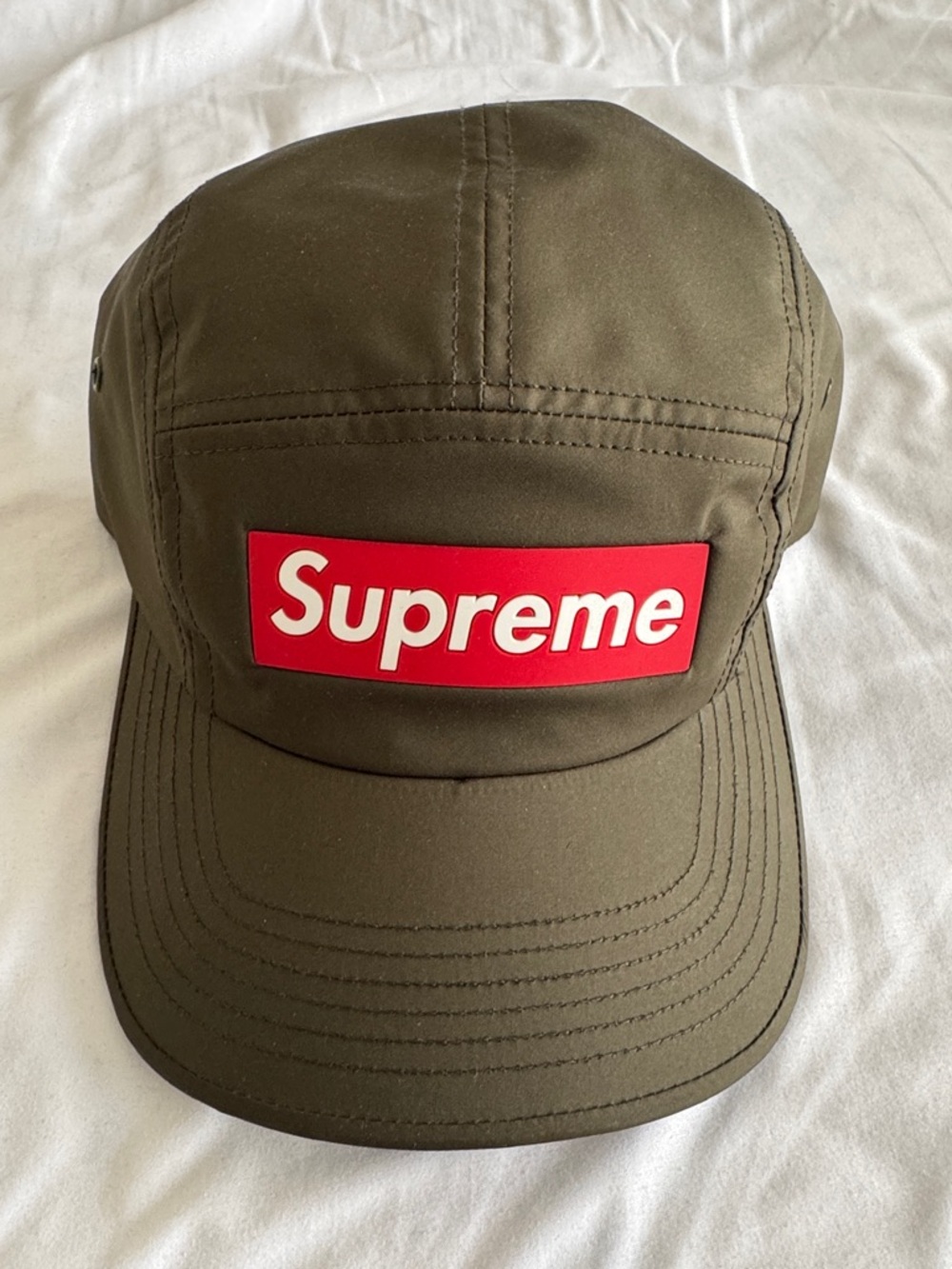 Supreme Inset Logo Camp Cap ‘Olive’